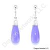 Beautiful Lavender Jade Teardrop Earrings