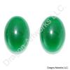 Oval Shaped Emerald Green Jade Earrings