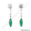 Stunning Dark Green Jade Earrings